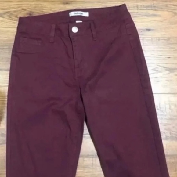 Maroon Jean leggings size 2 - Picture 5 of 6